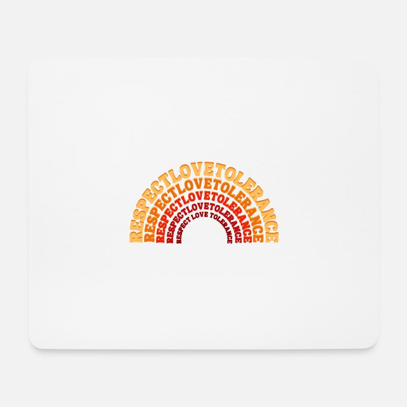 RESPEKT LIEBE TOLERANZ - Mousepad (Querformat) - Weiß