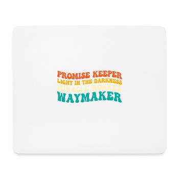 Promise Keeper Miracle Worker Waymaker Vintage - Mousepad (Querformat) - Weiß - Vorne
