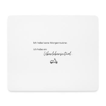 LIEBEVOLL Morgenroutine Roller - Mousepad (Querformat) - Weiß - Vorne