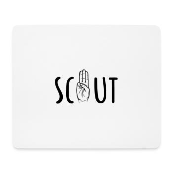 Scout / Scoutisme - Tapis de souris (format paysage) - blanc - Devant