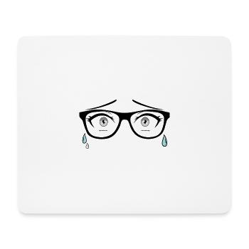Crying eyes - Mouse Pad (horizontal) - white - Front