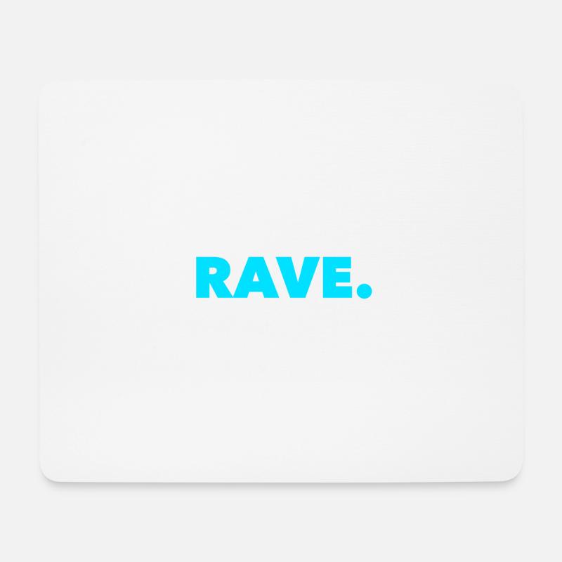 Rave Music Logo in türkis - Mousepad (Querformat) - Weiß