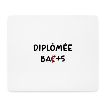Diplômée Bar +5 - Tapis de souris (format paysage) - blanc - Devant