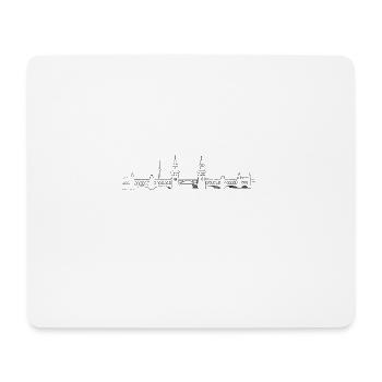 Oberbaumbrücke Berlin Kreuzberg - Mouse Pad (horizontal) - white - Front