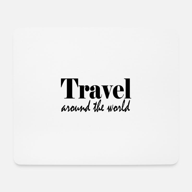 VOYAGEZ AUTOUR DU MONDE - Tapis de souris (format paysage) - blanc