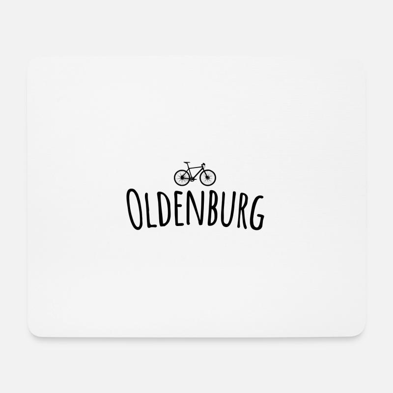 Fahrrad Oldenburg - Mousepad (Querformat) - Weiß