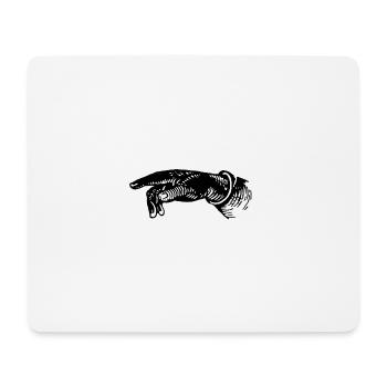 hand - Mouse Pad (horizontal) - white - Front