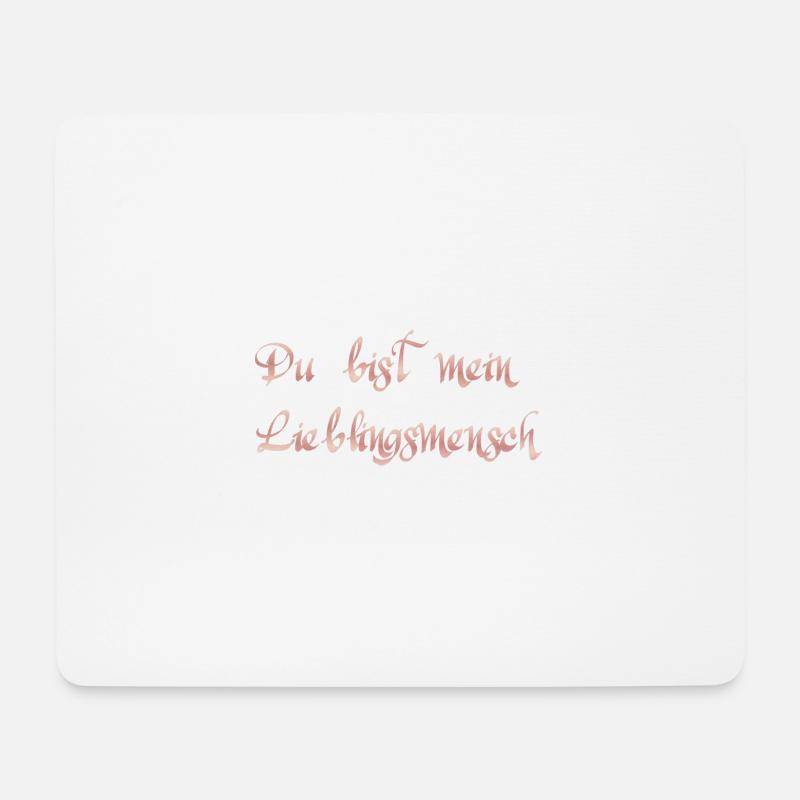 Du bist mein Lieblingsmensch - Mousepad (Querformat) - Weiß