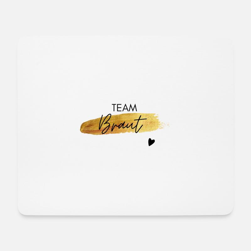 Braut-T-Shirts: individuelles Design für die Braut - Mousepad (Querformat) - Weiß