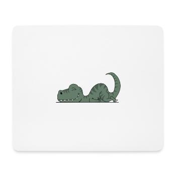 Müder Dinosaurier - Mousepad (Querformat) - Weiß - Vorne