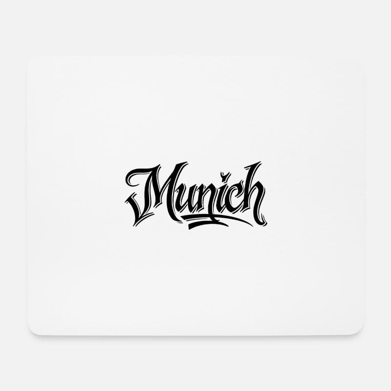 Munich - Tapis de souris (format paysage) - blanc