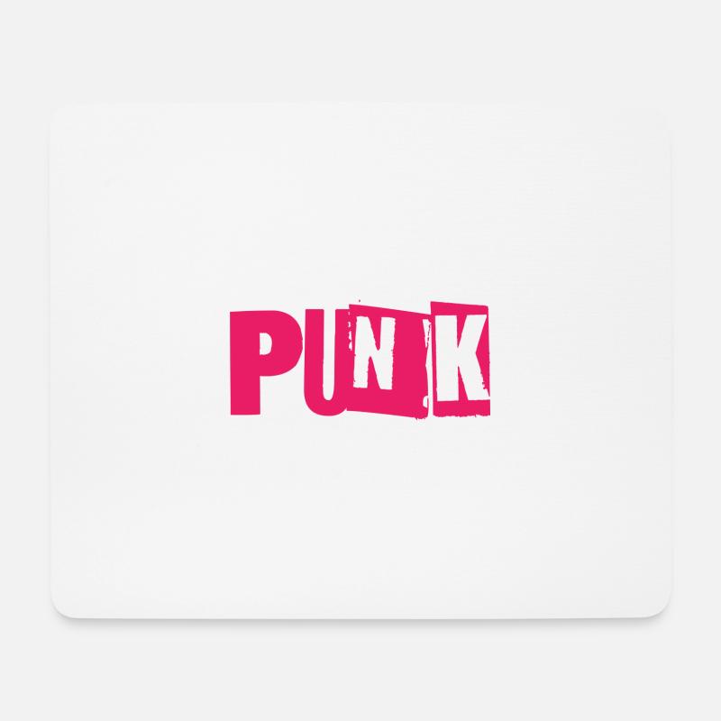 Punk Glitch Typo Neon - Mousepad (Querformat) - Weiß