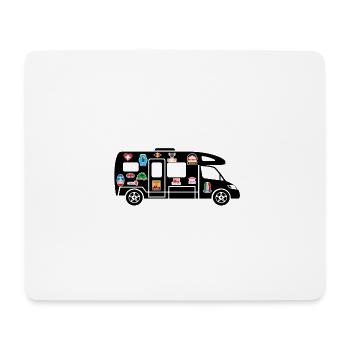 Profil mit Stickern - Mousepad (Querformat) - Weiß - Vorne