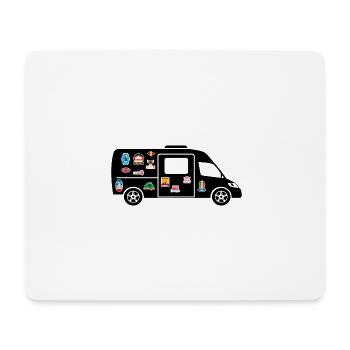 Van with Stickers - Mouse Pad (horizontal) - white - Front