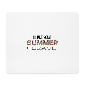 summer please sw - Mousepad (Querformat) - Weiß - Vorne