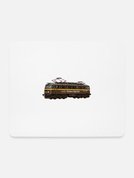 Lokomotive Retro Przewozy Regionalne EU07 PKP - Mousepad (Querformat) - Weiß