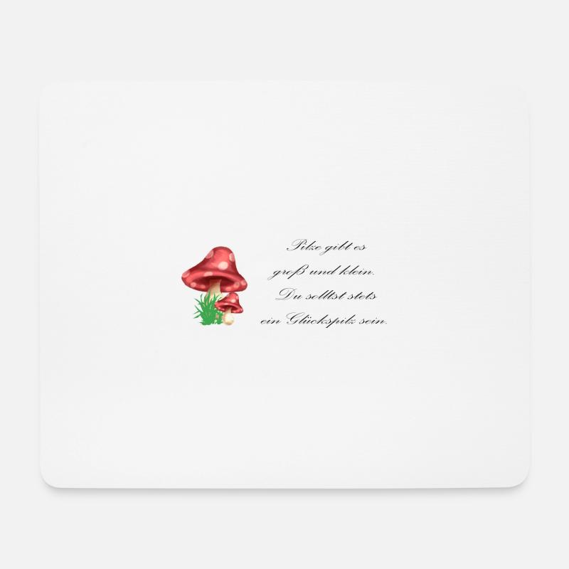 Glückspilz - Mousepad (Querformat) - Weiß