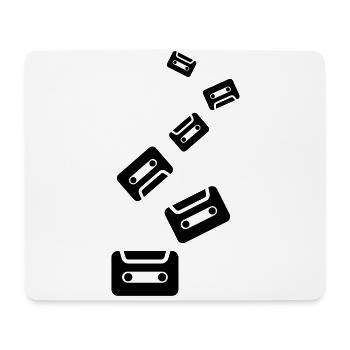 Kassette Symbol - Mousepad (Querformat) - Weiß - Vorne