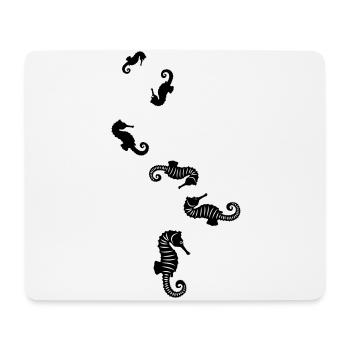Hippocampe - Tapis de souris (format paysage) - blanc - Devant