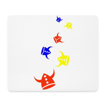 Viking Helmet - Mouse Pad (horizontal) - white - Front