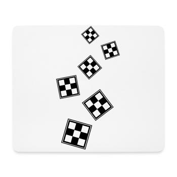 symbole de l’échiquier - Tapis de souris (format paysage) - blanc - Devant