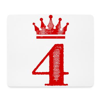 4 Number Crown - Mouse Pad (horizontal) - white - Front