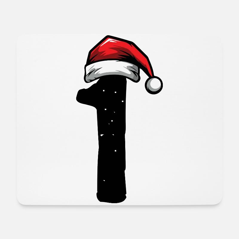 1 Zahl Weihnachten - Mousepad (Querformat) - Weiß