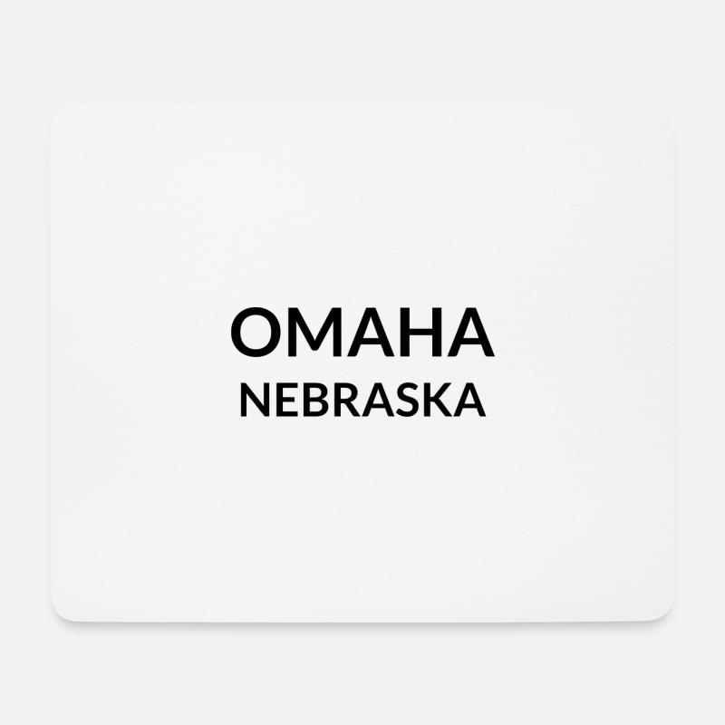 Omaha Nebraska USA - Mousepad (Querformat) - Weiß