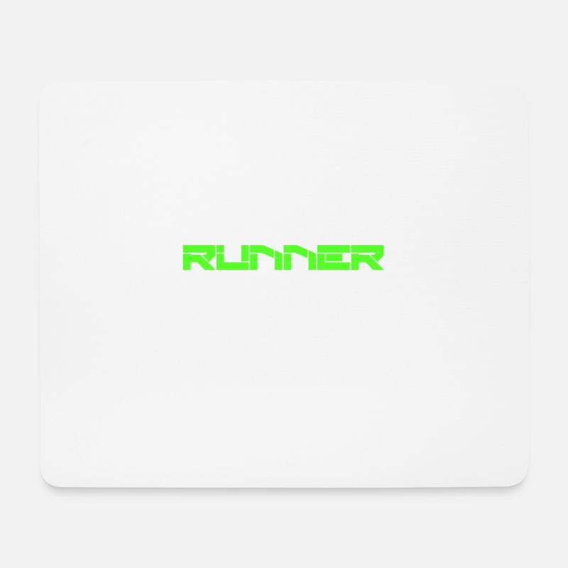 Läufer - Runner in grün - Mousepad (Querformat) - Weiß