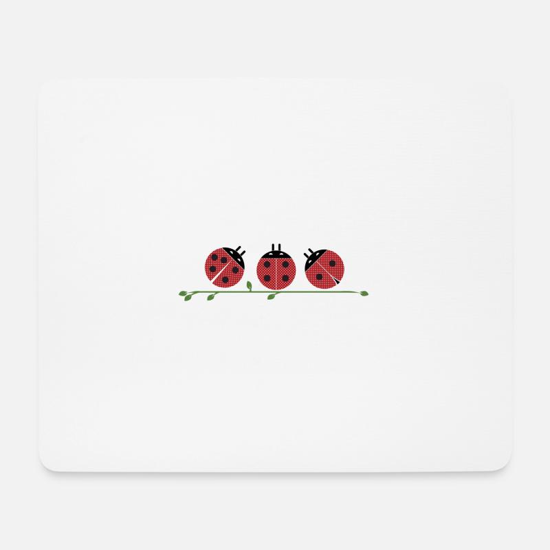 Süße Glückskäfer - Mousepad (Querformat) - Weiß