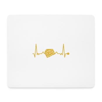 L’amour du fromage - J’aime le fromage - Tapis de souris (format paysage) - blanc - Devant