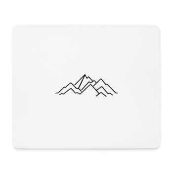 Gebirge Lineart - Mousepad (Querformat) - Weiß - Vorne