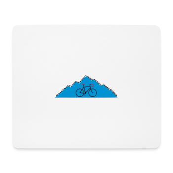 Radfahren: Die Grand Cols - Mousepad (Querformat) - Weiß - Vorne