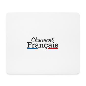 T Shirt Homme Cadeau amoureux Charmant Français - Tapis de souris (format paysage) - blanc - Devant