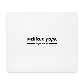 MEILLEUR PAPA élu par mon fils - Tapis de souris (format paysage) - blanc - Devant