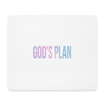 God's Plan - Mouse Pad (horizontal) - white - Front