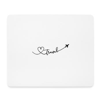 Travel Liebe mit Flugzeug - Mousepad (Querformat) - Weiß - Vorne
