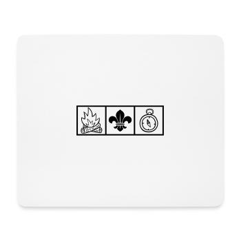 Scout / Scoutisme - Tapis de souris (format paysage) - blanc - Devant