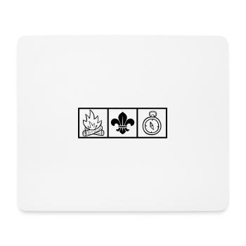 Scout / Scoutisme - Tapis de souris (format paysage) - blanc - Devant