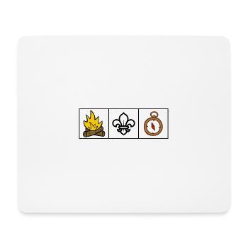 Scout / Scoutisme - Tapis de souris (format paysage) - blanc - Devant