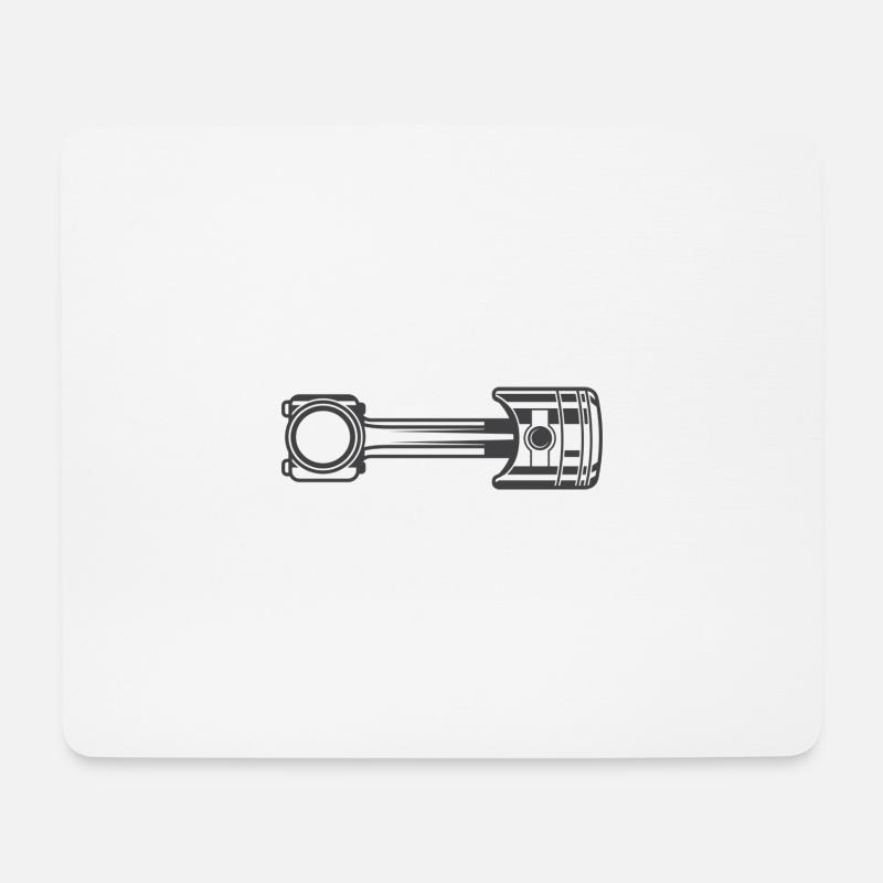 Kolben - Mousepad (Querformat) - Weiß