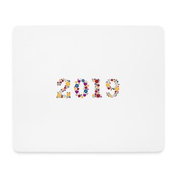 Fleurs 2019 - Tapis de souris (format paysage) - blanc - Devant