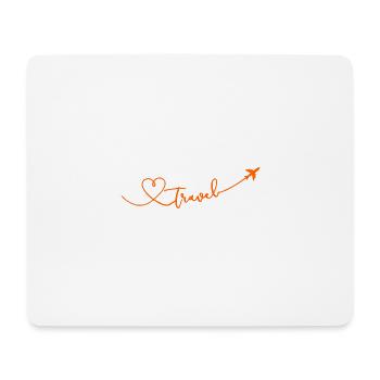 Travel Liebe mit Flugzeug - Mousepad (Querformat) - Weiß - Vorne