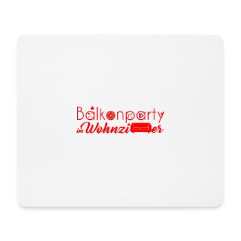 Fête sur le balcon dans le salon logo - Tapis de souris (format paysage) - blanc - Devant
