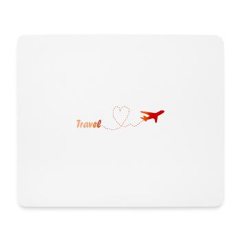 L’amour du voyage - Tapis de souris (format paysage) - blanc - Devant