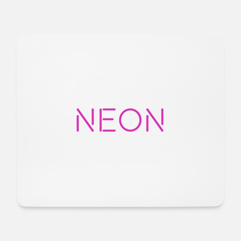neon logo - Mousepad (Querformat) - Weiß