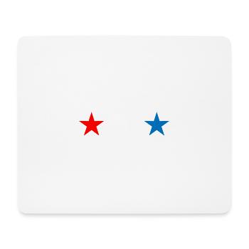 Minimalistische 4. Juli Niedliche patriotische Sterne - Mousepad (Querformat) - Weiß - Vorne