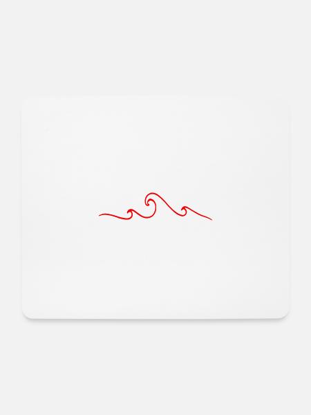 Wellen - Mousepad (Querformat) - Weiß