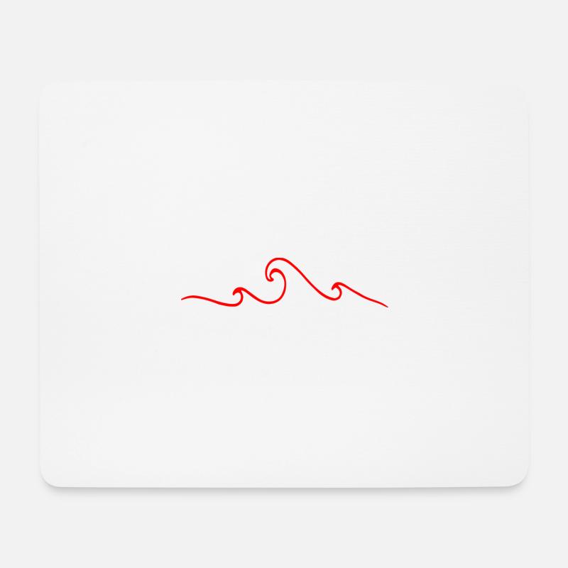 Wellen - Mousepad (Querformat) - Weiß
