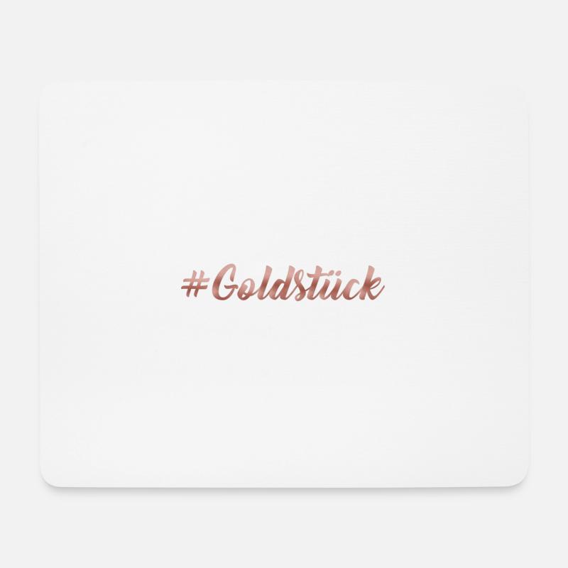 Goldstück - Mousepad (Querformat) - Weiß